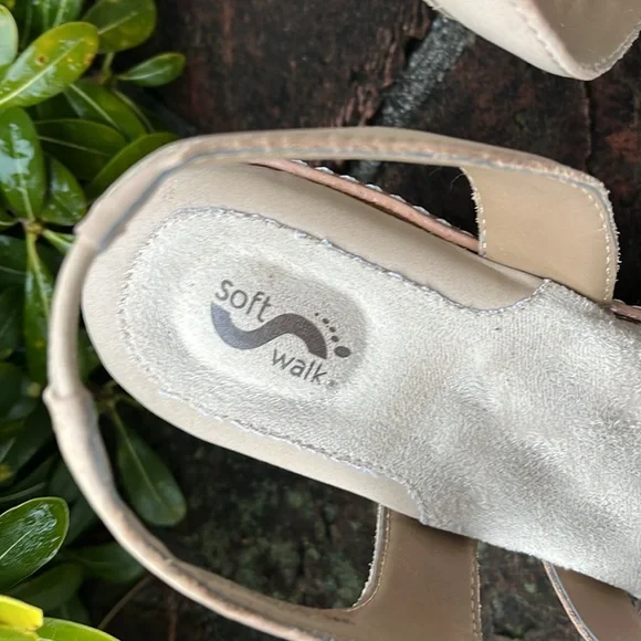 San Pablo gold/stone wedges size 9W - Picture 4 of 8